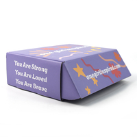 Boîtes d'expédition en carton ondulé violet mat personnalisées en gros pour emballages cadeaux