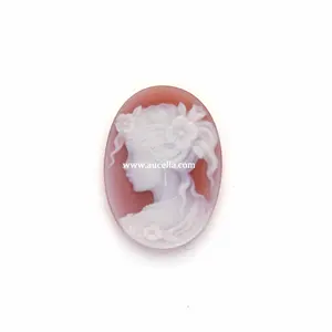 Camafeo de piedras preciosas talladas, piedra Natural, Ágata roja, tamaño mm, 16