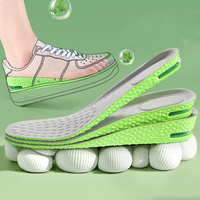Semelles orthopédiques réglables de 1 cm à 5 cm pour augmenter la taille, inserts de talonnettes respirants avec absorption des chocs et coussin d'air pour hommes et femmes