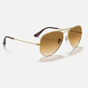 时尚奢华飞行员航空眼镜金属合金框架UV400玻璃镜片男士墨镜太阳镜