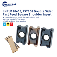 Lnpu110408 15t608 Hochvorschub-Quadrat-Schulterfräseinsätze R0.8 PVD-beschichtet Doppelseitige Fräseinsätze für Stahl und Edelstahl