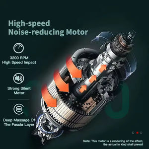 Pistola de Masaje Muscular de Percusión Dual Inalámbrica Profesional de Alta Frecuencia de 4 Cabezales, Mini Masajeador Eléctrico Portátil de Mano - Product Image 4