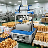 Machine à fabriquer des gobelets en gaufres pour crème glacée, gaufres et cônes pour gelato Prix