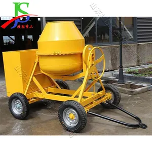 site concrete mixer movable diesel powered two and four wheels loading site cement mixer concrete mixing machine