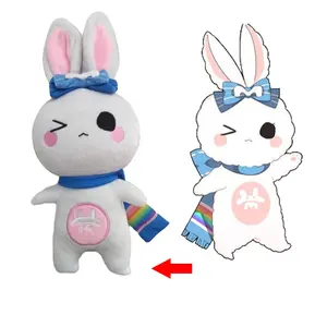 Aangepaste Pluche Modieuze Game Figuur Anime Plushie Poppen Met Verwijderbare Accessoires Knuffel