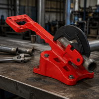 Étau à tuyaux robuste de 5 pouces, pince à tuyaux portable rouge, outil d'atelier industriel APV05
