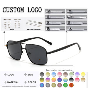 Gafas de sol rectangulares con montura completa, montura dorada, lentes degradadas, 100% de protección UV, unisex, para actividades al aire libre para adultos - Product Image 2