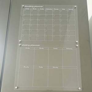 Raybin Custom clear <b>Magnetic</b> Acrylic Refrigerator Sheet Monthly Calendar Fridge Magnet Calendar for Fridge - Product Image 6