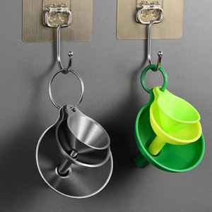 Funil de Cozinha Novo 2026 Cor Prata em Aço Inoxidável Separado com Escova para Uso Doméstico Material Metálico Durável - Product Image 5