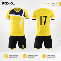 Maßgeschneiderte Fußballtrikots Team-Uniform OEM Personalisierte Sublimations-Spandex/Baumwolle Atmungsaktiv Kurzarm