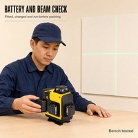Niveau laser à faisceau vert, batterie au lithium, haute précision, auto-nivelant, ligne croisée pour le montage de portes et de fenêtres