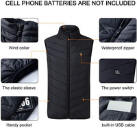 Gilet chauffant intelligent pour homme, sans manches, respirant, avec recharge USB, logo personnalisé, service OEM, idéal pour l'hiver et les occasions formelles