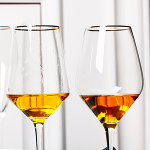 Calici in Cristallo Personalizzati per <span class=keywords><strong>Vino</strong></span> <span class=keywords><strong>Rosso</strong></span> e Champagne, con Bordo Dorato, Decorati per Matrimoni, Bicchieri Sottili - Product Image 5