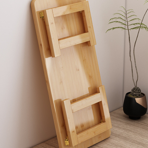 <b>Bamboo</b> Folding Coffee <b>Table</b> Minimalist Design For Tatami Bay Window Balcony Use - Product Image 1