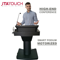 Podium Pengajaran Layar Ganda ITATOUCH 23,8 Inci dengan Layar 4K Ultra HD, Konektivitas Lengkap untuk Pembelajaran Interaktif, Podium Pintar