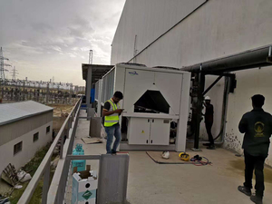 Fournisseur d'usine de refroidisseurs d'air industriels CVC, charge de refroidissement 180-1050 kW, climatisation commerciale, climatiseur à vis refroidi par air - Product Image 4