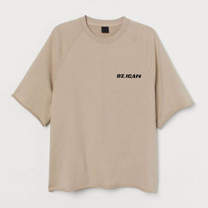 T-shirts amples à épaules tombantes de créateur, T-shirt vierge épais et surdimensionné, Streetwear 100% Coton, T-shirts unis pour hommes coupe carrée - Product Image 1