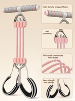Entrenador Abdominal, Expansor de Cuerpo Completo para Fisicoculturismo, Banda de Resistencia con Pedales para el Hogar, Cuerda de Ejercicio con Asas, Equipo de Asistencia para Abdominales
