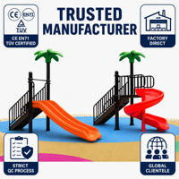 Équipement de terrain de jeux extérieur commercial de haute qualité, toboggan en spirale, balançoire, escalier, rampes, en acier galvanisé pour enfants, OEM pour écoles