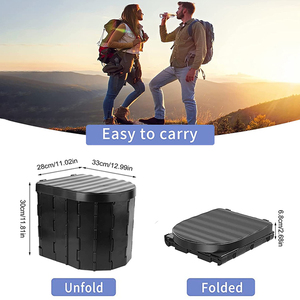 KingGear-orinal portátil de plástico <span class=keywords><strong>para</strong></span> acampar al aire libre, inodoro plegable <span class=keywords><strong>para</strong></span> adultos, lavable - Product Image 4