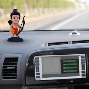 Hand-Painted Lord Rama Idol Natural Finish Spiritual Decorative Showpiece for <b>Home</b> <b>Temple</b>, Office Desk, Car Dashboard & Gift - Product Image 1