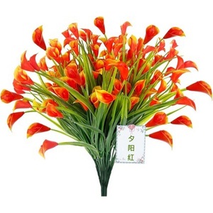 Maohua Trading Co Ltd, fleurs artificielles en calla blanches en plastique, décoration de mariage, utilisation intérieure et extérieure - Product Image 5