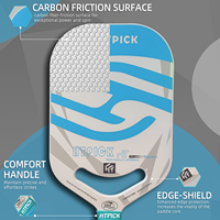 Raquette de pickleball en fibre de carbone T700 thermoformée monobloc, noyau de 14 mm, approuvée USAPA, Pro Widebody allongée