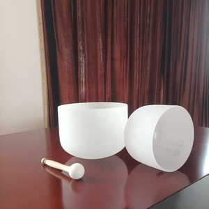 Set di campane tibetane in cristallo bianco di alta gamma, eleganti e raffinate, per terapia e guarigione. - Product Image 4