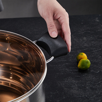 Ensemble de casseroles et poêles en acier inoxydable, casseroles empilables, ustensiles de cuisine avec Double poignée, nouveaux modèles