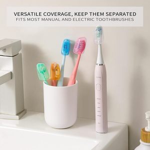 Multicolor Portable Two-piece Rectangle <strong>Toothbrush</strong> <strong>Head</strong> Cover Caps Travel <strong>Holders</strong> and Covers Plastic Brush Protector - Product Image 4