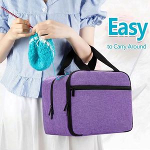 BSCI Factory OEM Crochet Kit Yarn Storage <b>Tote</b> <b>Bag</b> Small Portable <b>Knitting</b> <b>Bag</b> Travel Yarn Organizer - Product Image 5