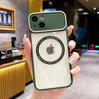 Coque magnétique transparente pour PC avec grande fenêtre de protection de caméra et chargement sans fil pour iPhone 18 17 16 15 14 13 12 Pro Max