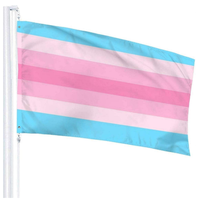 Drapeau personnalisé 100% polyester 3X5 pieds Dm Girl Pan Pride avec deux œillets