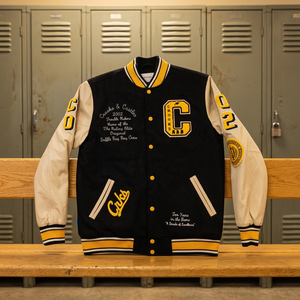 Letterman <b>Jacket</b> Men Winter Custom Embroidery <b>Patches</b> Front Baseball Team Sports Varsity Stand Collar Breathable Windproof - Product Image 3