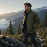 Veste Softshell d'hiver pour homme, col montant, multi-poches, coupe-vent, séchage rapide, respirante, vêtements de travail d'extérieur