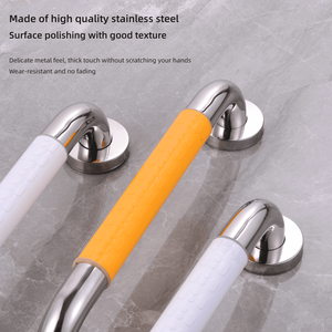 Gran oferta, barras de agarre rectas de plástico y acero inoxidable 600 antideslizantes de 304 MM, pasamanos para baño, hogar de ancianos, seguridad en el inodoro - Product Image 4