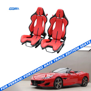 Sièges de voiture en fibre de carbone sèche rouge OEM pour Ferrari Portofino M, sièges de course en cuir Nappa - Product Image 1