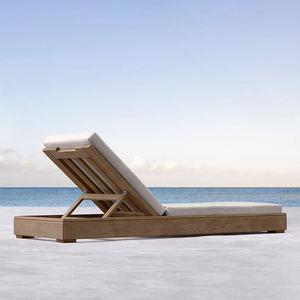 Silla de salón para exteriores, cama de teca, Villa, Hotel, <span class=keywords><strong>piscina</strong></span>, exterior, impermeable, Patio, jardín, silla de playa de madera maciza - Product Image 4
