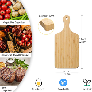 Grandes planches à découper <span class=keywords><strong>en</strong></span> bambou Double face portables chaudes équipement de <span class=keywords><strong>cuisine</strong></span> personnalisé poignées personnalisées pour la viande légumes hacher - Product Image 6
