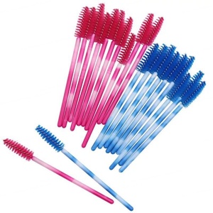 Lot de 50 brosses applicatrices jetables en nylon pour mascara, applicateur de cils ombré bicolore, brosse à cils pour greffe de cils, baguette de maquillage - Product Image 2