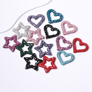 Dijes de lujo con parte trasera plana de diseño de gatito, flor, corazón y <span class=keywords><strong>estrella</strong></span> para fundas de teléfono, accesorios a granel - Product Image 5
