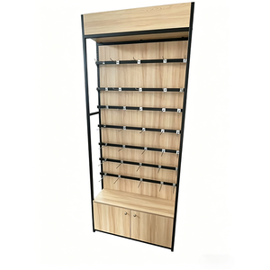 Negozio al dettaglio legno rack vetrina scaffale da esposizione in metallo scaffalatura gondola espositore rack per negozio appendiabiti - Product Image 6