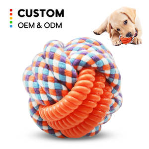 En popüler tüm satış TPR pamuk halat köpek topu oyuncaklar dayanıklı köpek topu oyuncak yüksek kalite çiğnemek pet oyuncaklar top - Product Image 1