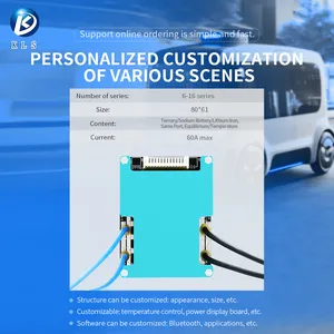 KLS 6s 7s 9s 10s 20a 30a 60a lifepo4 bms agli ioni di litio bms per moto elettrico, triciclo, quattro ruote a bassa velocità, auto turistica