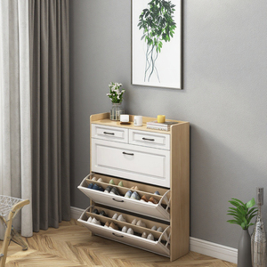 Estantes de almacenamiento de zapatos convertibles de madera MDF modernos muebles apilables extensibles escuela al aire libre hogar sala de estar hoteles pasillos - Product Image 4