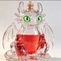 Bouteille de whisky en cristal de 350 ml, carafe à whisky, bouteille de whisky Black Dragon, carafe à vin en verre borosilicate de haute qualité