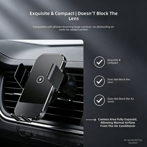 <span class=keywords><strong>Cargador</strong></span> Inalámbrico Rápido para Auto de 15W, Soporte para Teléfono de Aleación de Aluminio con Sujeción Automática de 360° °   Soporte Giratorio para iPhone 17 y <span class=keywords><strong>Samsung</strong></span> S25 - Product Image 5