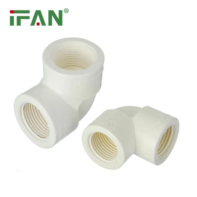 Ifan 공장 가격 1/2 "-4" upvc pvc 90 도 팔꿈치 플라스틱 파이프 피팅