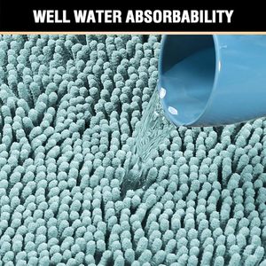 Chenille Bathroom Rugs Extra Soft and Absorbent Shaggy <strong>Bath</strong> <strong>Mat</strong> Machine Washable Non-Slip Plush Carpet <strong>Runner</strong> for Tub - Product Image 3