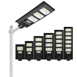 โคมไฟถนนโซลาร์เซลล์ LED กำลังสูงแบบโมโนคริสตัลไลน์ซิลิคอนสำหรับภายนอกอาคาร พร้อมเซ็นเซอร์ตรวจจับความเคลื่อนไหว IP65 วัสดุ ABS แบตเตอรี่ LiFePO4 - Product Image 2